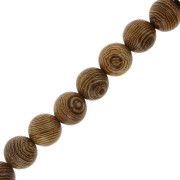 10mm Round wooden beads - Dark brown x10|raw }}