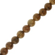 8mm Round wooden beads - Dark brown x20|raw }}