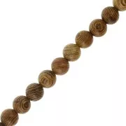 8mm Round wooden beads - Dark brown x20
