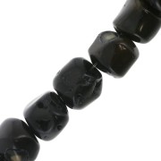 15mm Irregular Bamboo Imitation Coral Beads - Black x1|raw }}