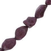 15mm Irregular Tinted Howlite Bead - Violet x1