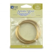 Artistic Wire 1.29 mm anti-tarnish brass wire x3m|raw }}