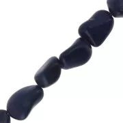 15mm Irregular Tinted Howlite Bead - Navy Blue x1