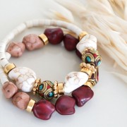 15mm Irregular Tinted Howlite Bead - Navy Blue x1