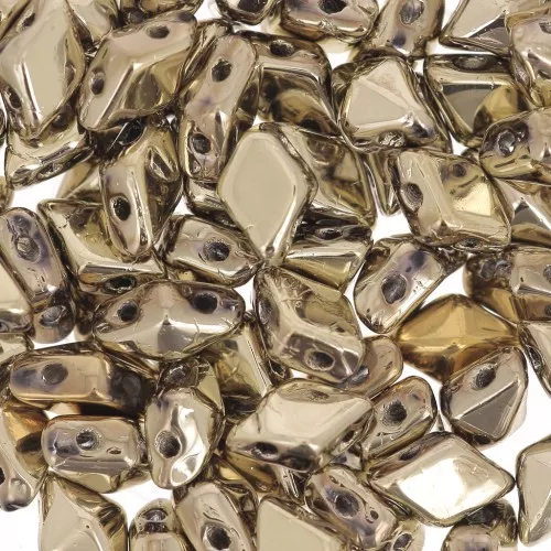 5x8mm 2-hole Diamonduo - Full Dorado x10g
