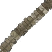 Heishi gemstone beads 5x2 mm - Smoky Quartz x20