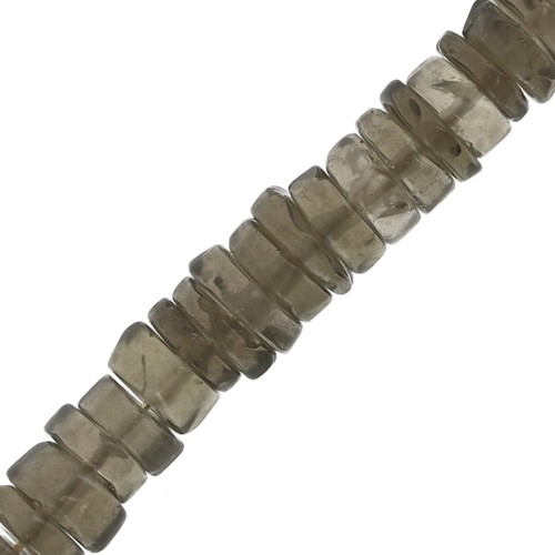 Heishi gemstone beads 5x2 mm - Smoky Quartz x20