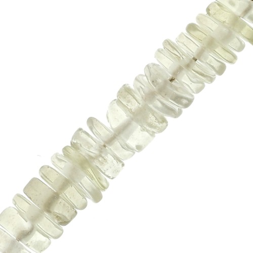 5x2mm Round Heishi gemstone beads - Yellow Quartz x20