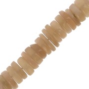 Heishi gemstone beads 5x2 mm - Peach moonstone x20