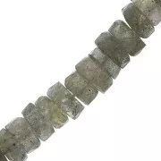 5x2mm Faceted round Heishi gemstone beads - Labradorite x20