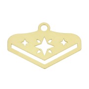 18mm End Tip for Miyuki 11/0 weaving excl. Perles & co Star Gold Tone x1