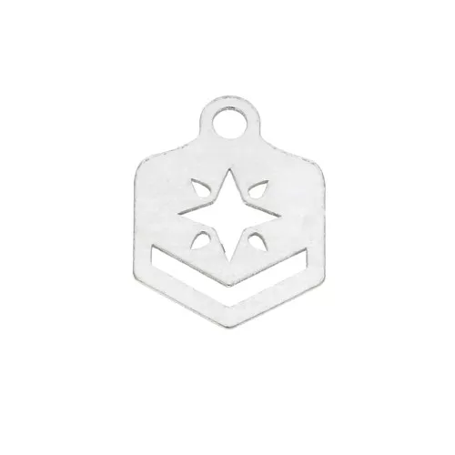 9mm End Tip for Miyuki 11/0 weaving excl. Perles & co Star Silver Tone x1