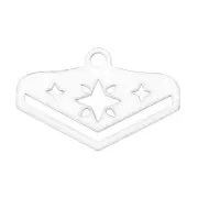 18mm End Tip for Miyuki 11/0 weaving excl. Perles & co Star Silver Tone x1