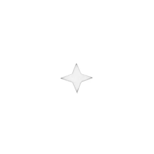 4.3mm Star-shaped element to be glued - exclusivity Perles & Co - Silver Tone x1