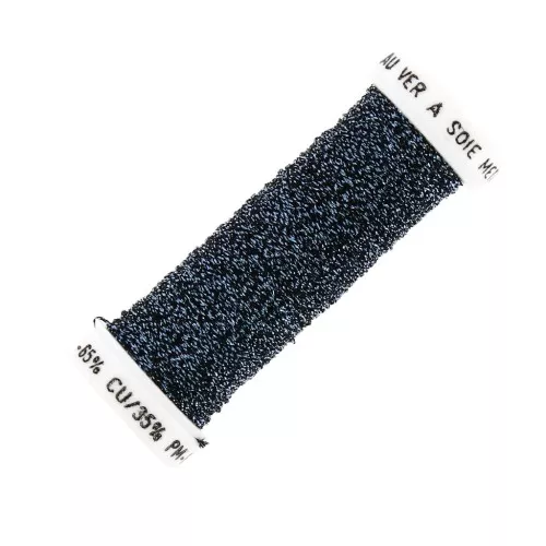Au ver à soie Metallic braided embroidery thread 4 - Night Blue (018) x10m