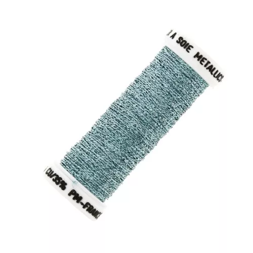Au ver à soie Metallic braided embroidery thread 4 - Steel Blue (014) x10m