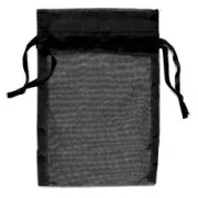 Mini Organza pouches 105x160mm Noir x10