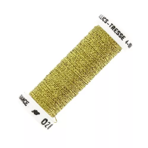 Au ver à soie Metallic braided embroidery thread 4 - Gold (028) x10m