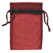 Mini Organza pouches 130x180mm burgundy x10|raw }}