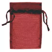 Mini Organza pouches 130x180mm burgundy x10