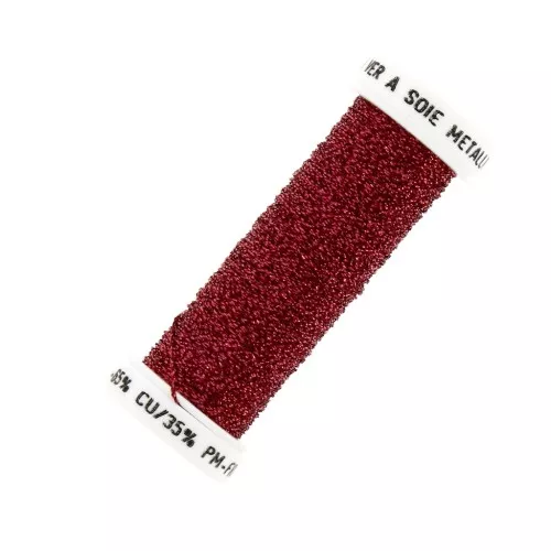 Au ver à soie Metallic braided embroidery thread 4 - Red (031) x10m