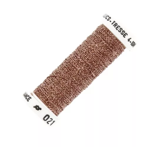 Au ver à soie Metallic braided embroidery thread 4 - Copper (021) x10m