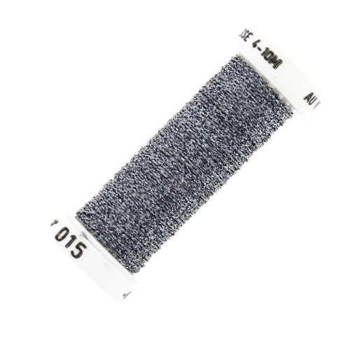 Au ver à soie Metallic braided embroidery thread 4 - Grey Blue (015) x10m