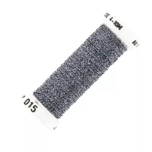 Au ver à soie Metallic braided embroidery thread 4 - Grey Blue (015) x10m