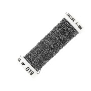 Au ver à soie Metallic braided embroidery thread 4 - Silver Black (019) x10m
