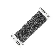 Au ver à soie Metallic braided embroidery thread 4 - Silver Black (019) x10m