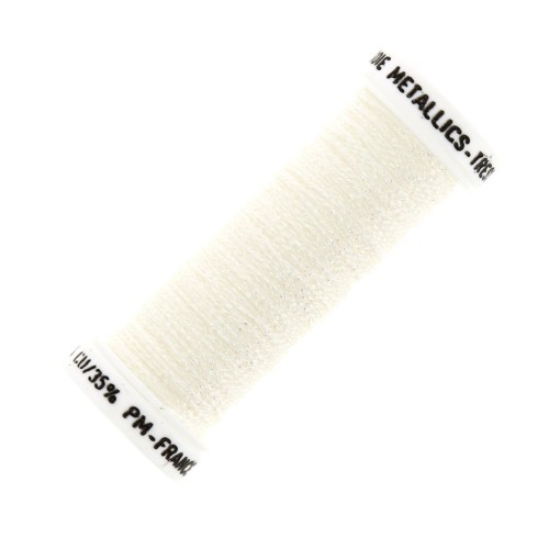 Au ver à soie Metallic braided embroidery thread 4 - Iridescent white (036) x10m