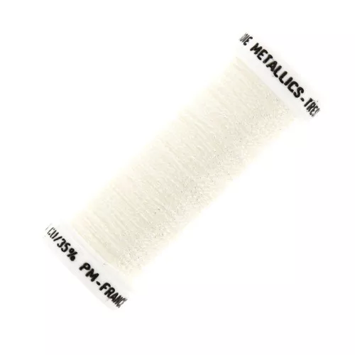 Au ver à soie Metallic braided embroidery thread 4 - Iridescent white (036) x10m