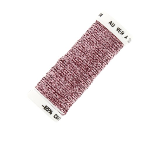 Au ver à soie Metallic braided embroidery thread 16 - Pink (007) x10m