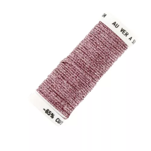 Au ver à soie Metallic braided embroidery thread 16 - Pink (007) x10m