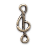 G-Key charm 21mm Bronze tone x1|raw }}