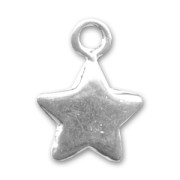 Star charm 16mm Silver tone x1|raw }}