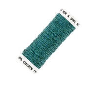 Au ver à soie Metallic braided embroidery thread 16 - Turquoise (029) x10m