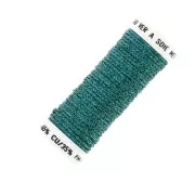 Au ver à soie Metallic braided embroidery thread 16 - Turquoise (029) x10m