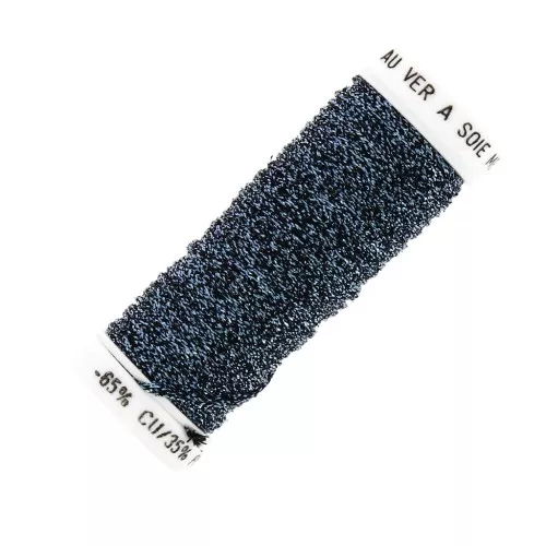Au ver à soie Metallic braided embroidery thread 16 - Night Blue (018) x10m