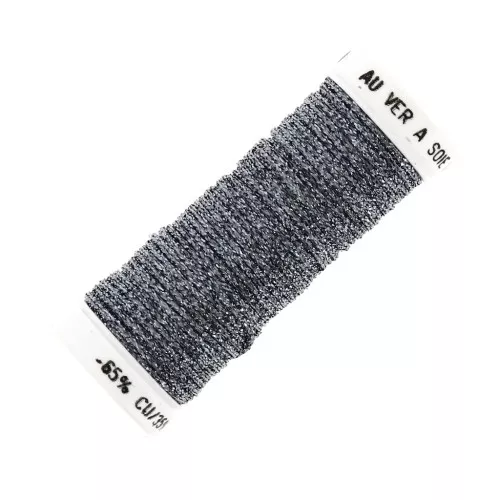 Au ver à soie Metallic braided embroidery thread 16 - Blue Grey (015) x10m