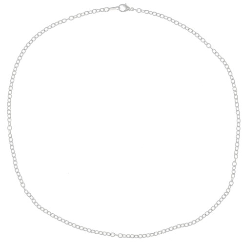 Choker Oval links 3,3x2,7mm fine silver plating x 45 cm