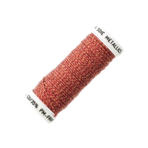 Au ver à soie Metallic braided embroidery thread 16 - Red Copper (327) x10m