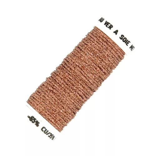 Au ver à soie Metallic braided embroidery thread 16 - Copper (021) x10m