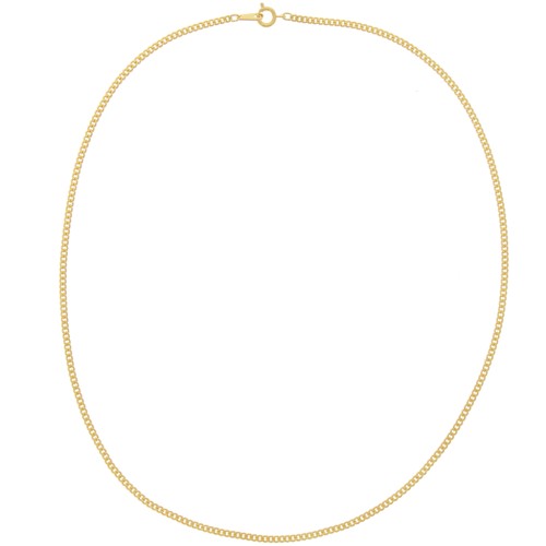Choker Flat links 3x2mm fine Gold plated x 45 cm