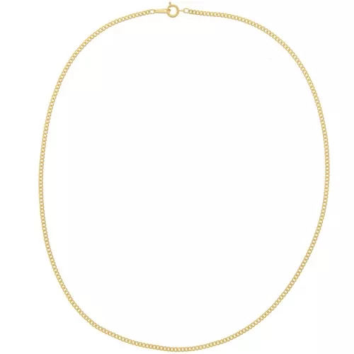 Choker Flat links 3x2mm fine Gold plated x 45 cm