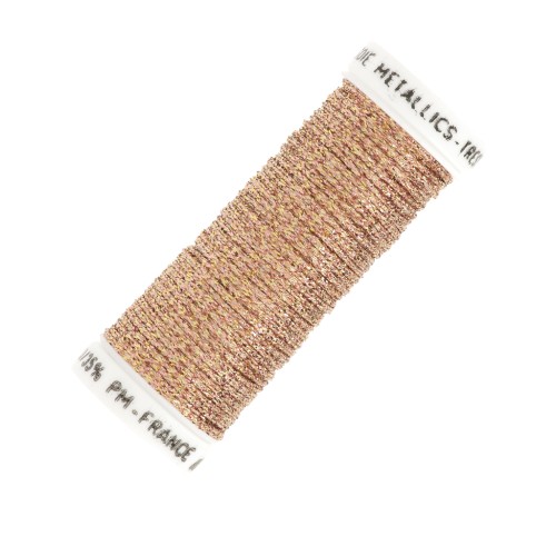 Au ver à soie Metallic braided embroidery thread 16 - Golden Bronze (221) x10m