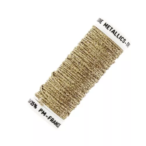 Au ver à soie Metallic braided embroidery thread 16 - Ochre/Gold (002) x10m