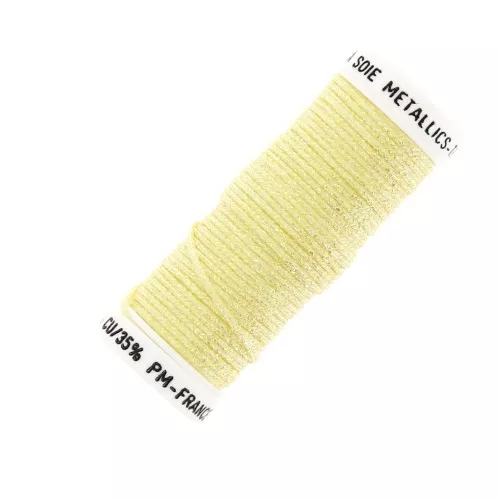 Au ver à soie Metallic braided embroidery thread 16 - Yellow (046) x10m