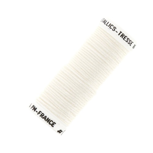 Au ver à soie Metallic braided embroidery thread 16 - White (032) x10m
