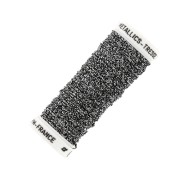 Au ver à soie Metallic braided embroidery thread 16 - Silver Black (19) x10m|raw }}